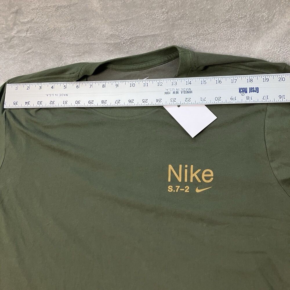 Nike T Shirt Mens XXL Green Graphic Just Do It Athletic Streetwear‎ FN0837-325 - Picture 10 of 13